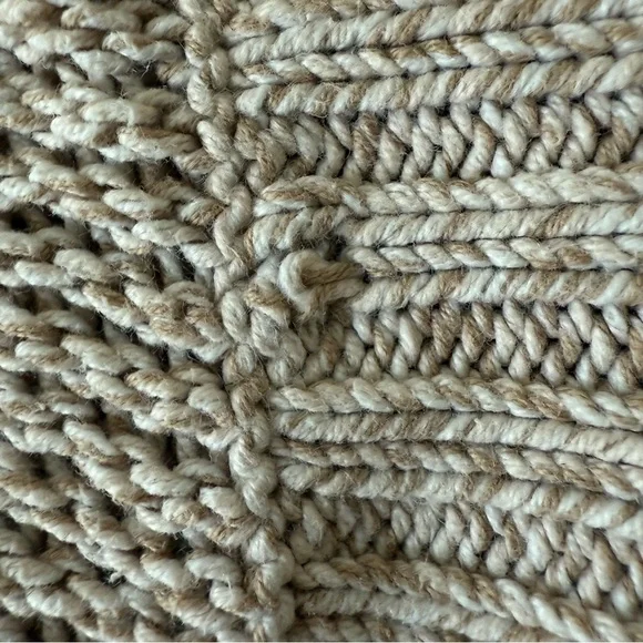 Eddie Bauer Chunky Knit Shawl Collar Cardigan Sweater Tan Beige Size Large - Picture 16 of 16